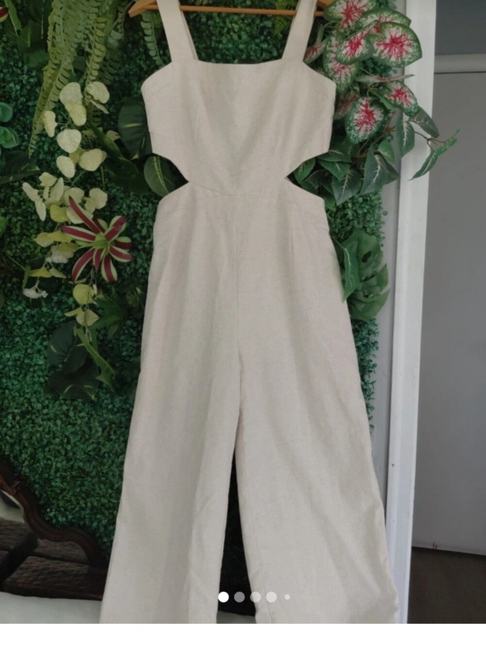Women’s Cream Cutout Jumpsuit Tailored